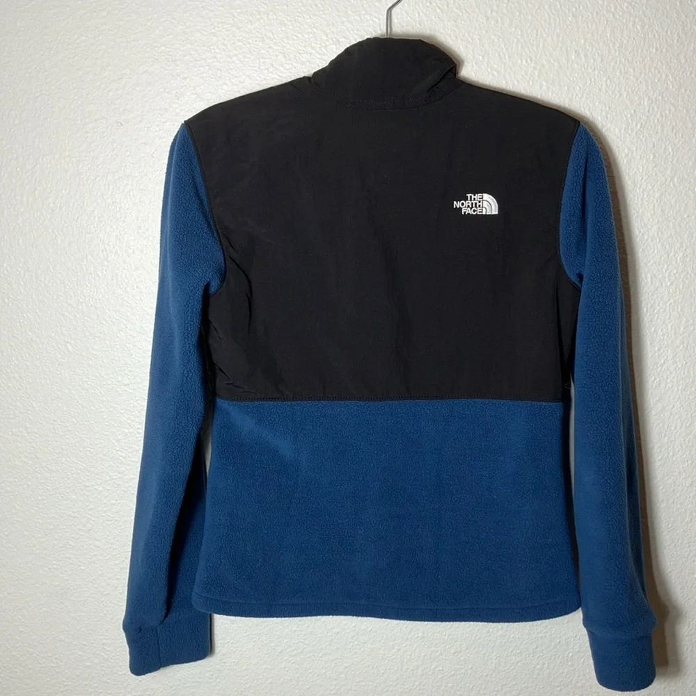 THE NORTH FACE tundra women's fleece jacket full zip soft size small blue black‎
